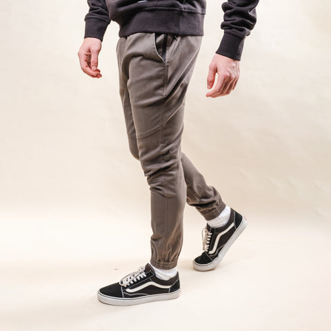 Model Wearing Charcoal Grey Jogger Pants